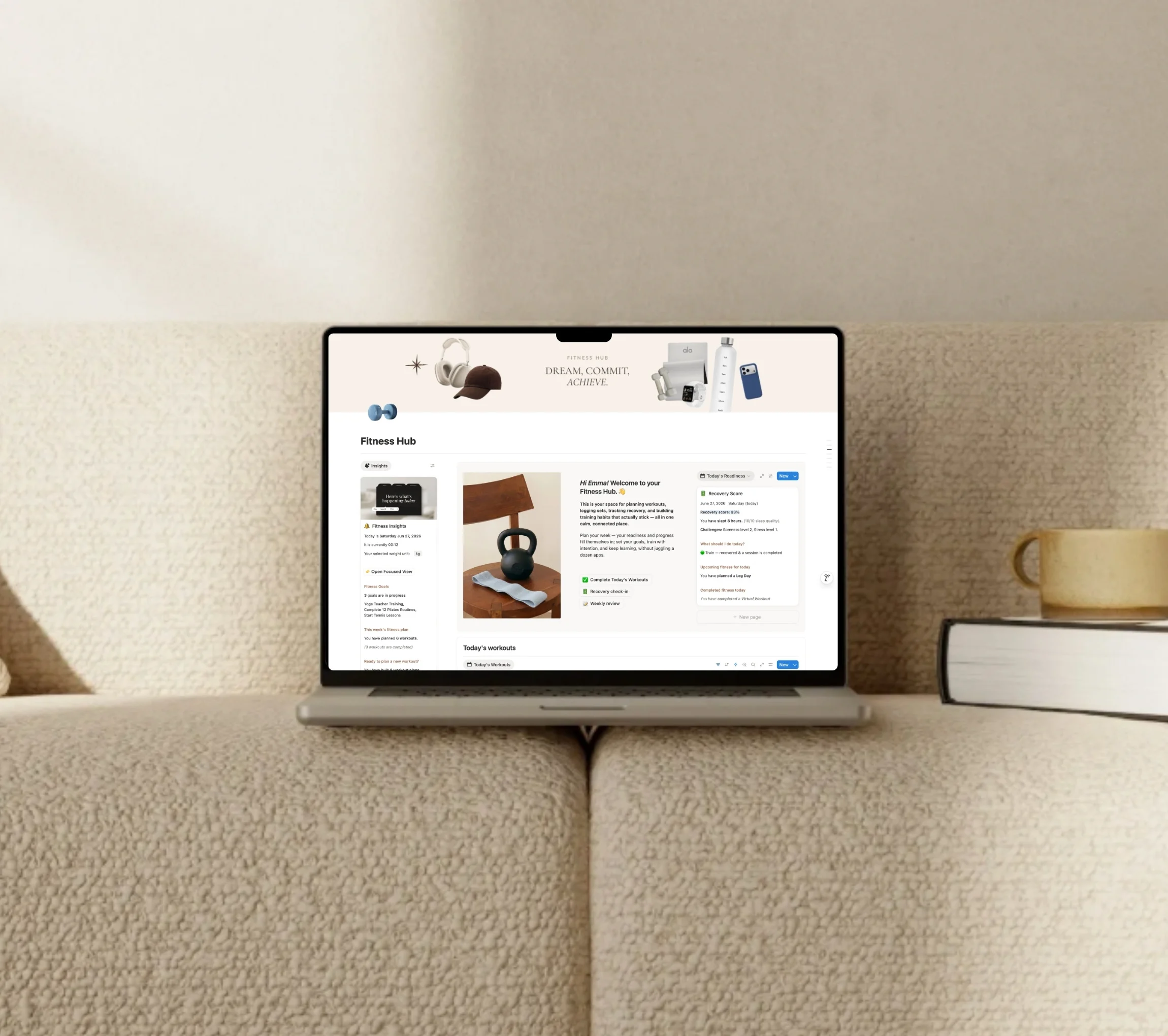 Fitness Hub Notion template