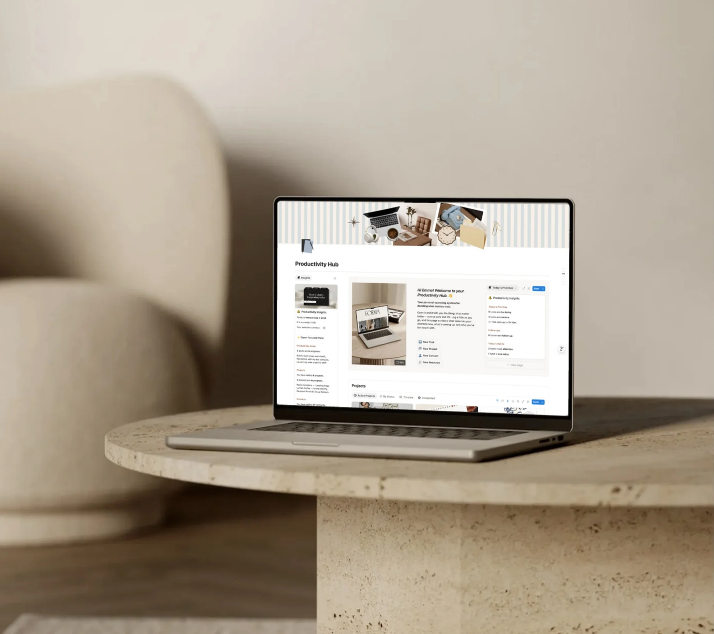 Productivity Hub Notion template