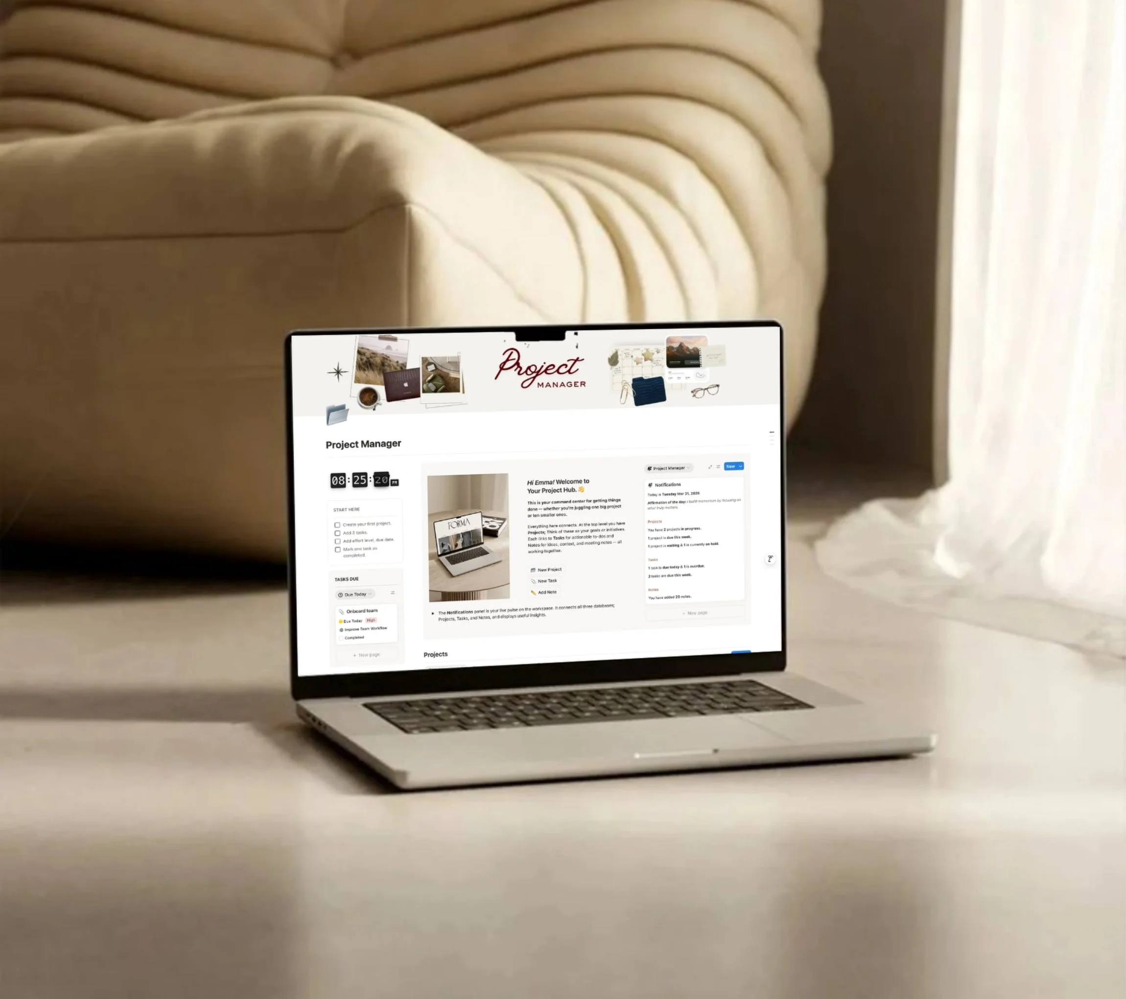 Project Manager Notion template